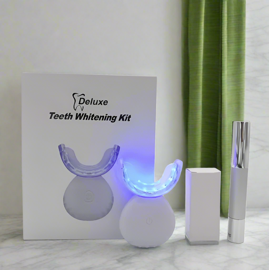 Deluxe Dental Teeth Whitening LED Light Bleaching Kit